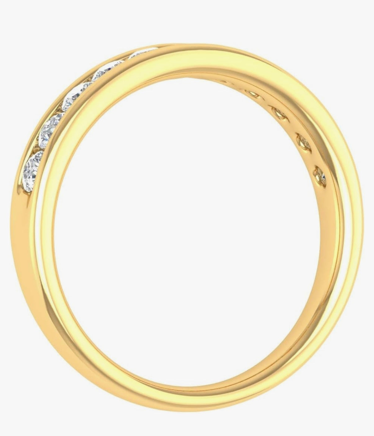 Vaows Riuscito 14k Gold Natural Diamond Anniversary Ring