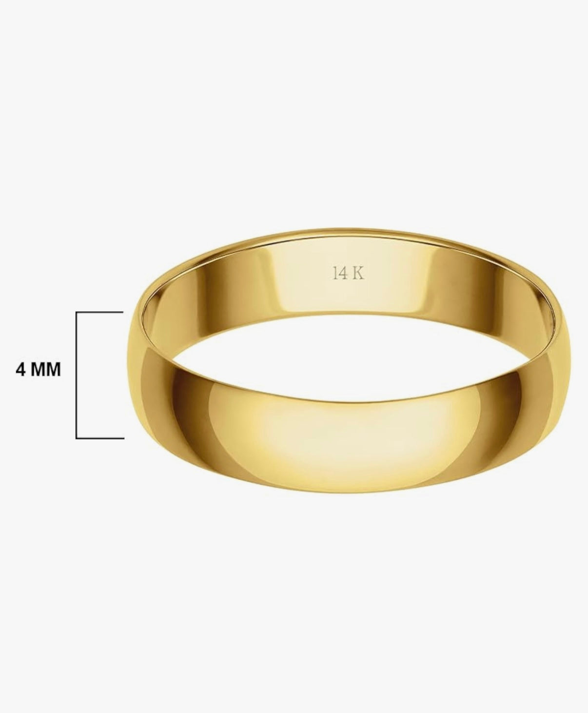 Wedding Band “low profile” 14k gold
