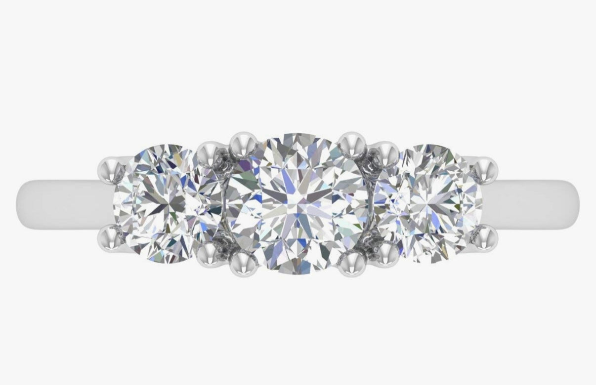 The “Triplicarsi” White 1.0CT 14k