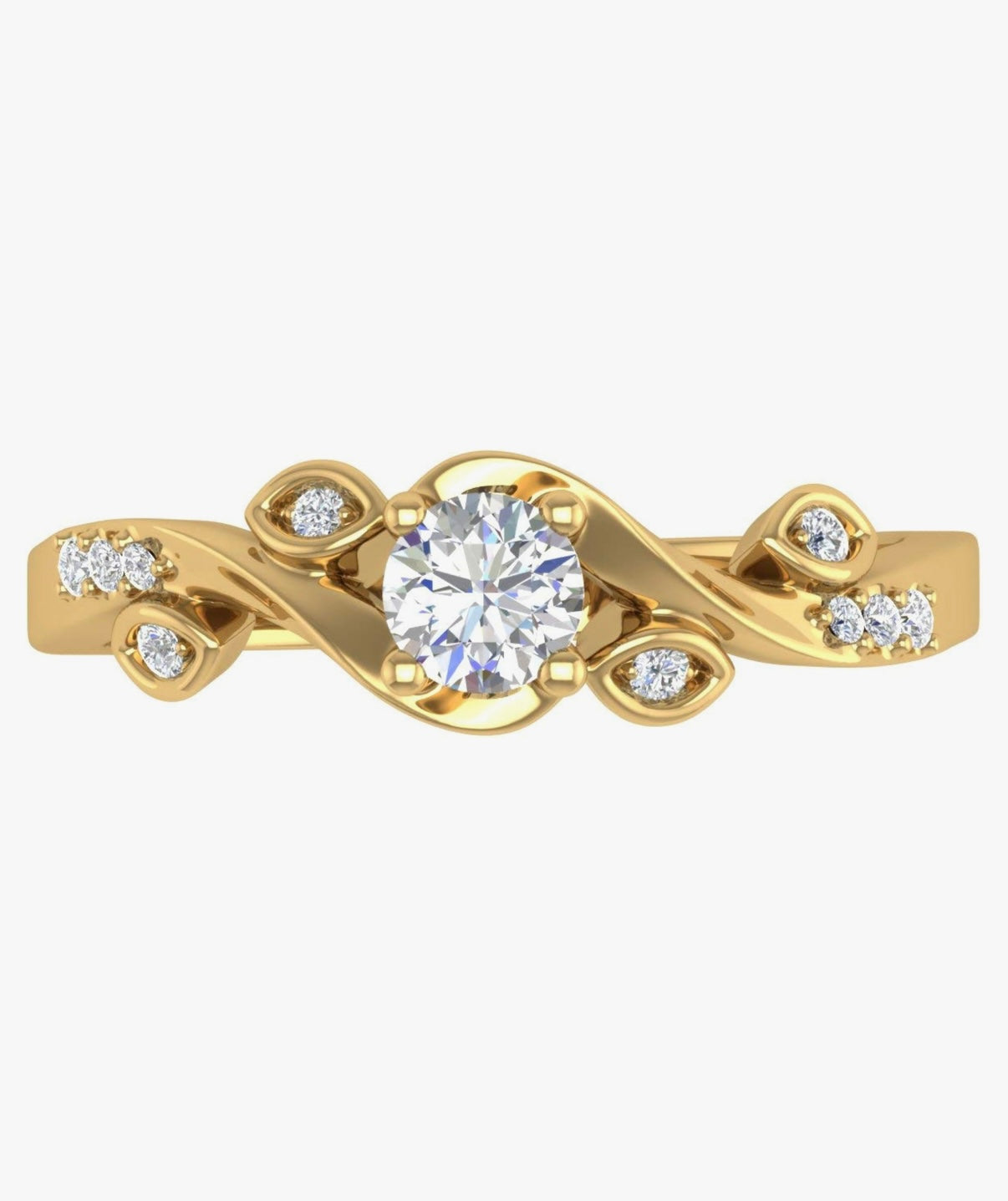 The “Viti” 0.2CT 10k gold diamond