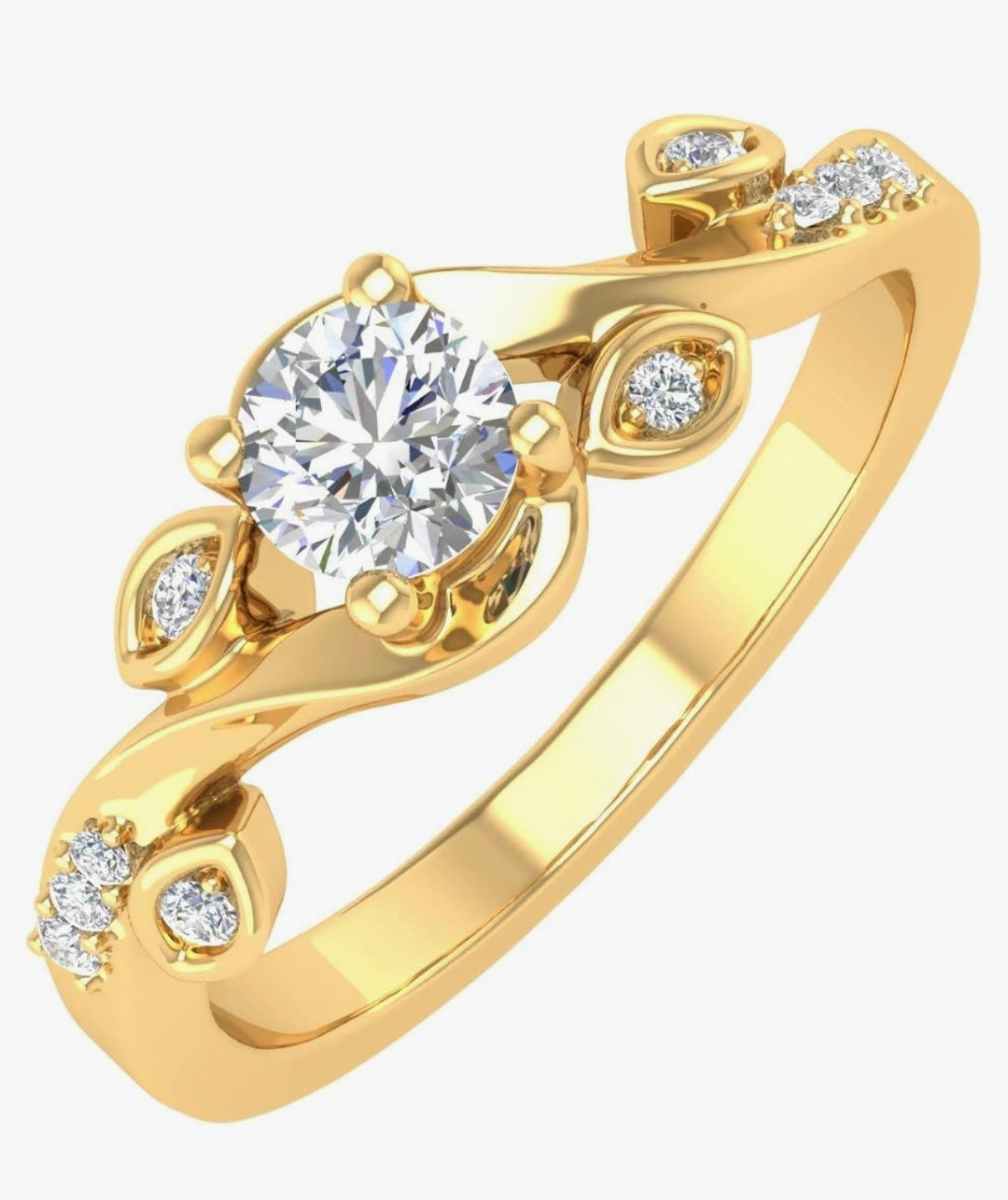 The “Viti” 0.2CT 10k gold diamond
