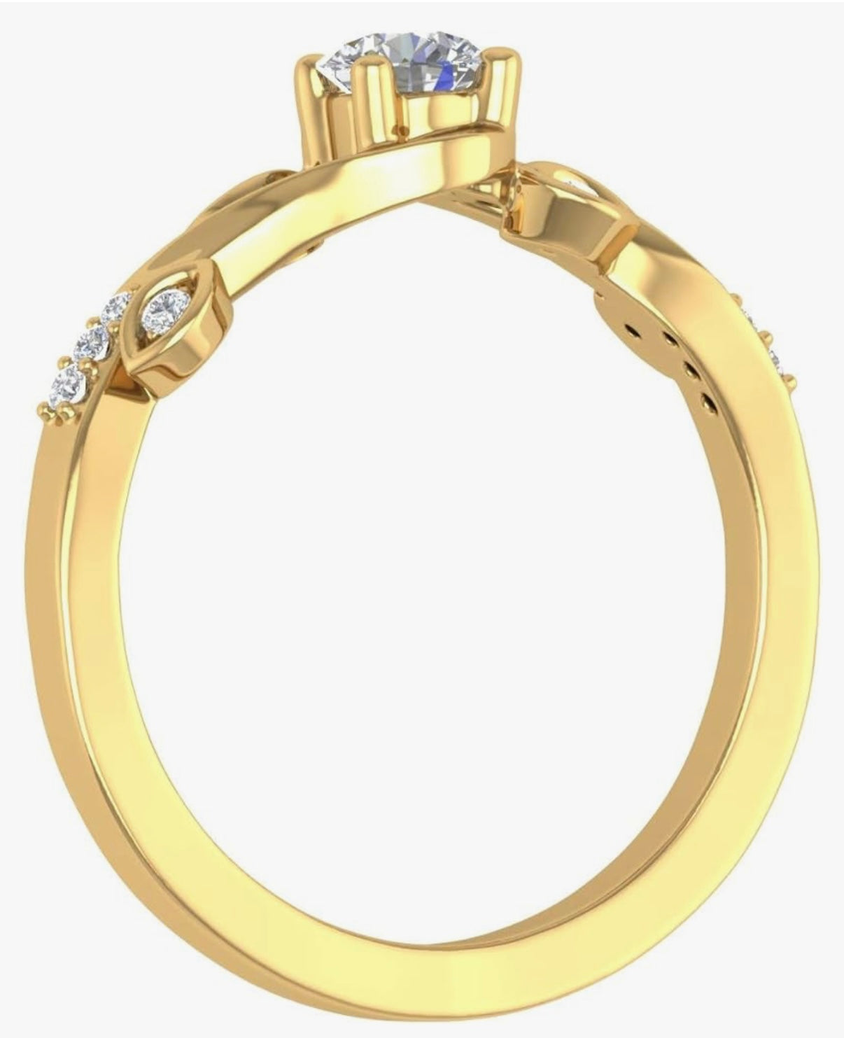 The “Viti” 0.2CT 10k gold diamond