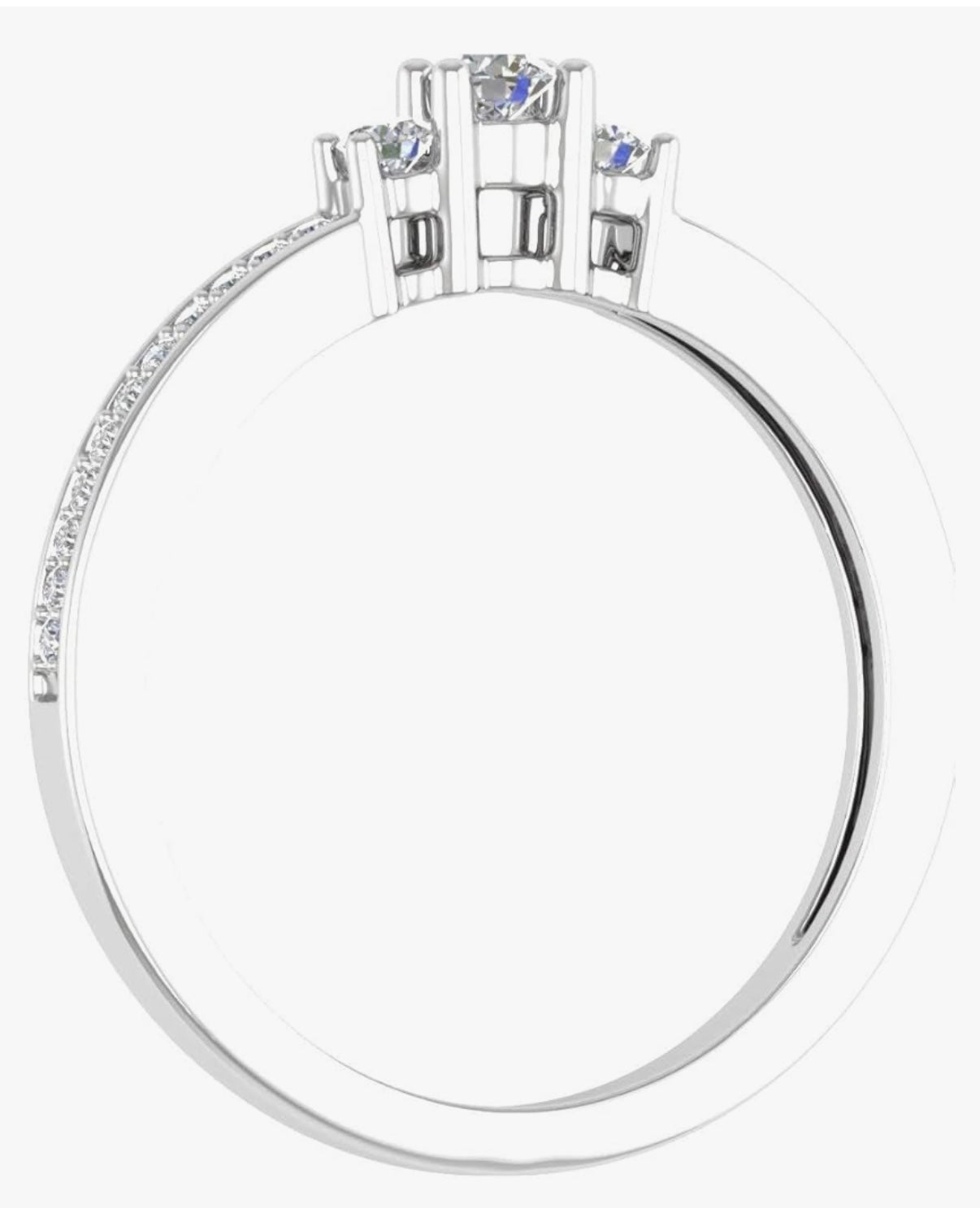the snello 10K Gold Diamond Engagement Ring I1-I2 Clarity