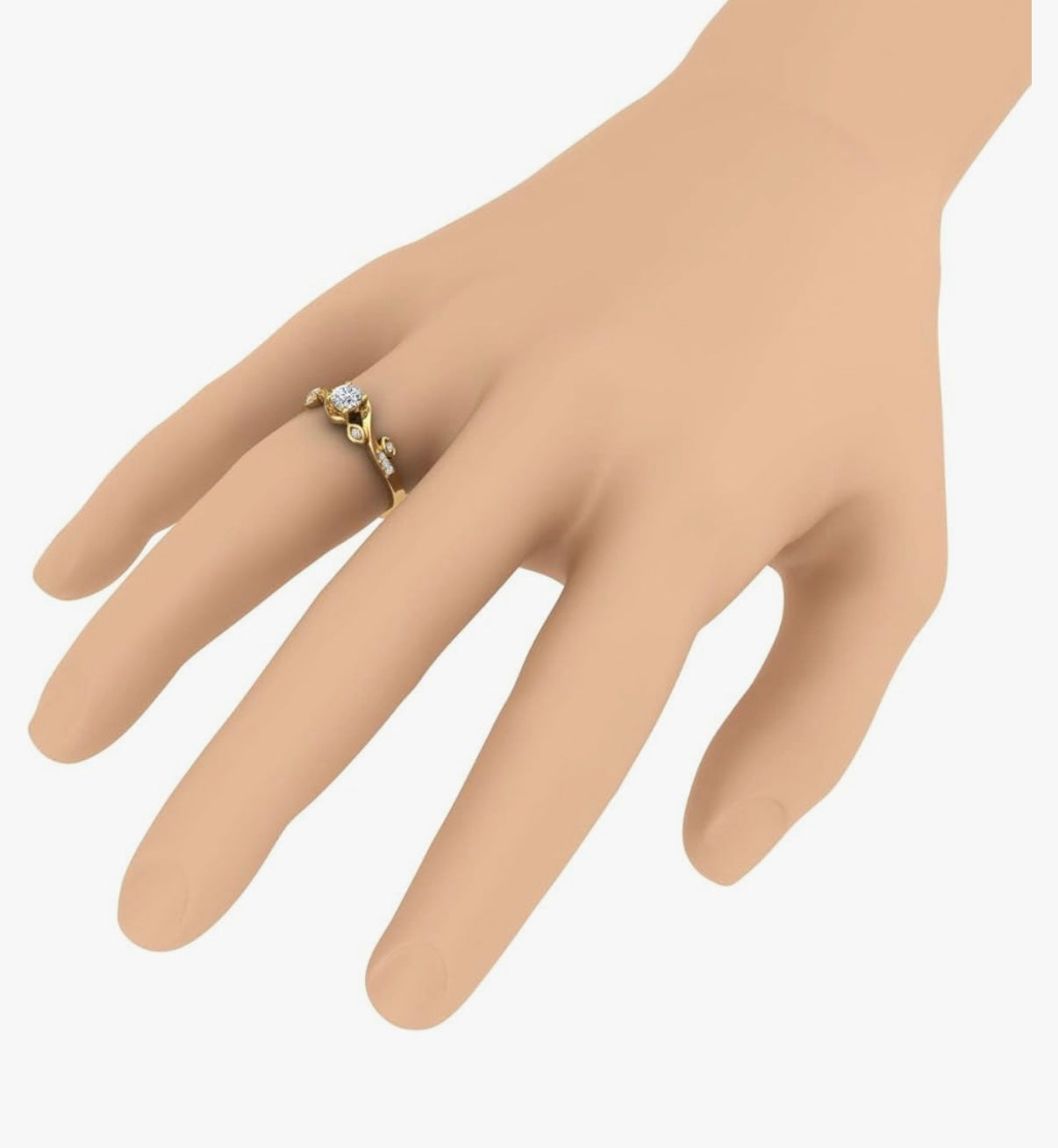 The “Viti” 0.2CT 10k gold diamond