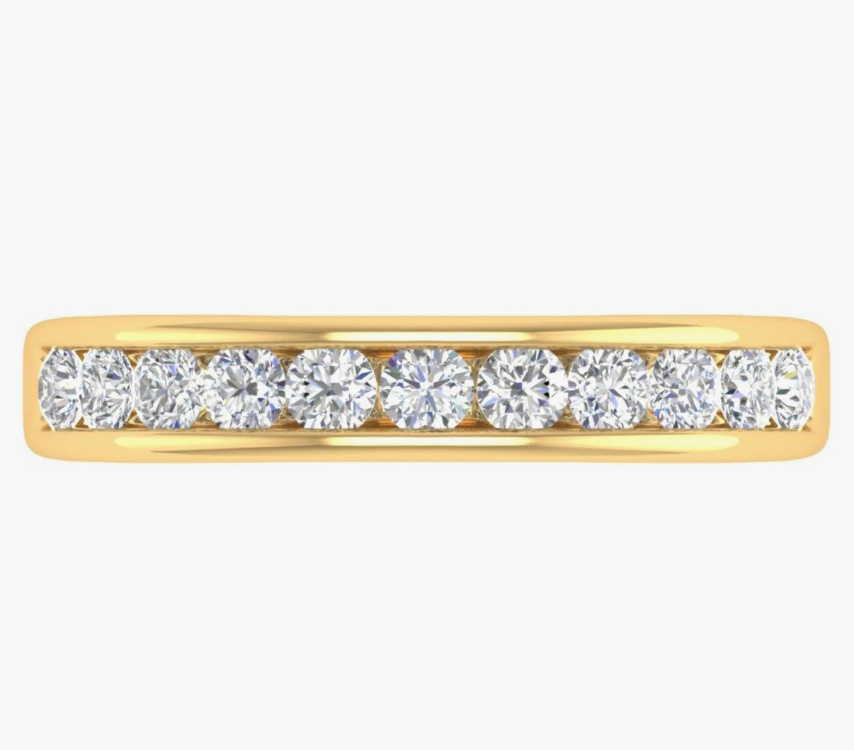 Vaows Riuscito 14k Gold Natural Diamond Anniversary Ring
