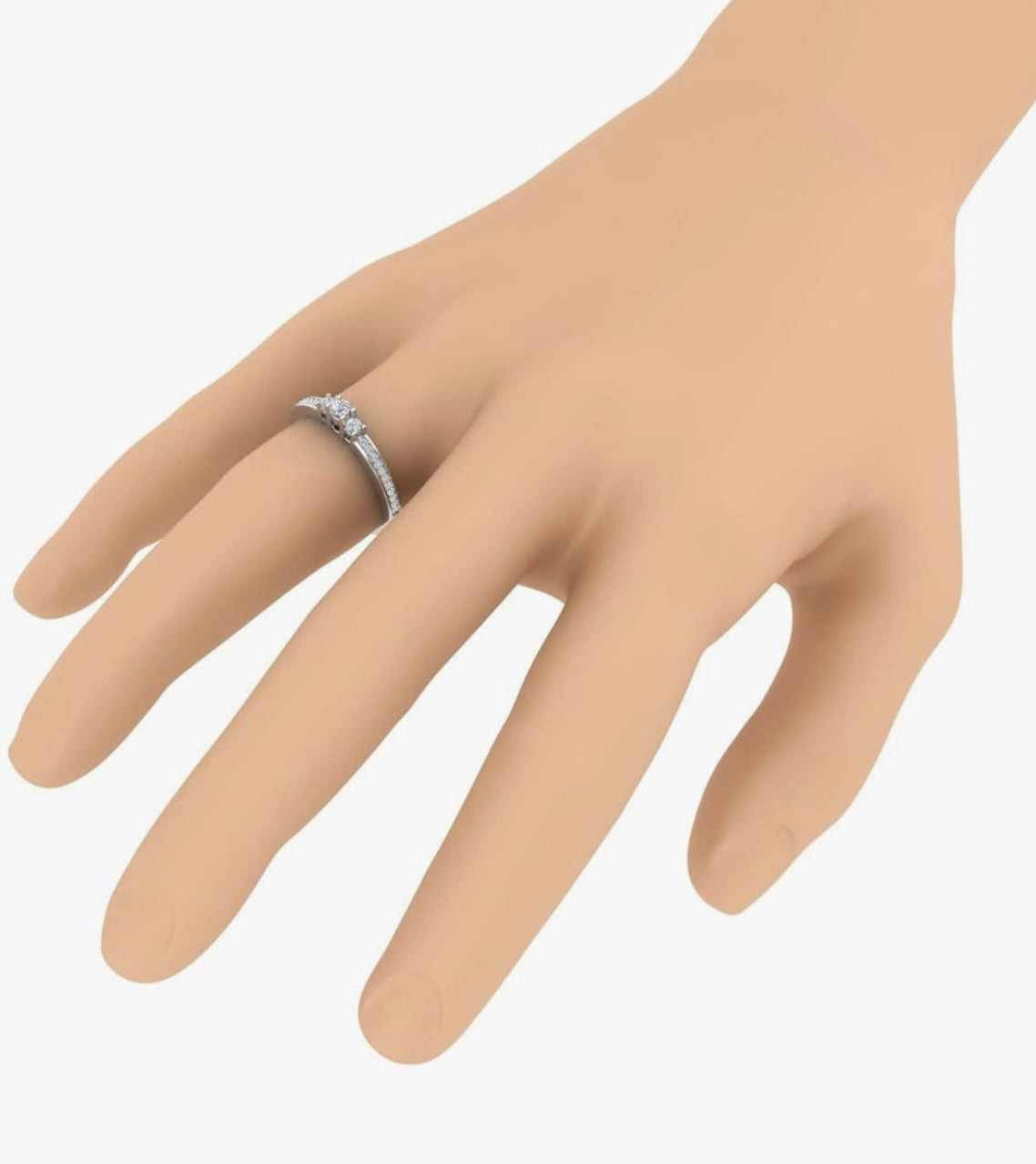 the snello 10K Gold Diamond Engagement Ring I1-I2 Clarity