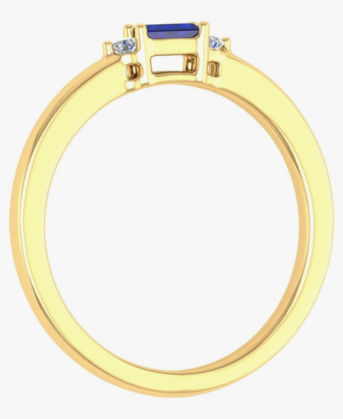The “Lusso” 0.12CT blue sapphire and diamond 10k gold