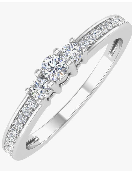 the snello 10K Gold Diamond Engagement Ring I1-I2 Clarity